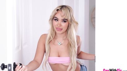 Petite Asian Teenager Stepsis Takes A Snacks