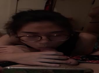 Nerdy Asian Sucking Dick And Balls
