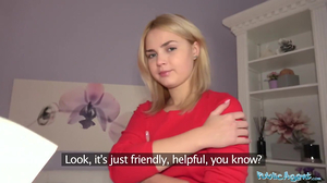 Public Agent Fury Blondes Gets A Mouthhole Of Jism After Nailing For Cash