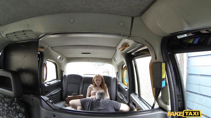Redhead Takes A Ride In The Fake Taxi