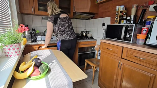 Wife Was Cleaning The Kitchen     But I Had Something Dirtier In Mind