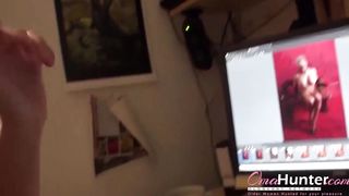 OmaHunteR Granny Hardcore Lesbian Strapon