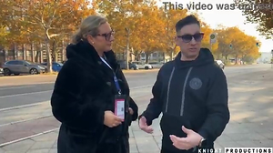 German MILF With Big Bumpers Helps Dumb Lost American