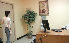 Stunning Teen Babe Gets Nailed By Her Stepdad In The Office