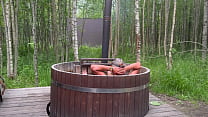 Outdoor Sex In Hot Bath With Cute Blonde
