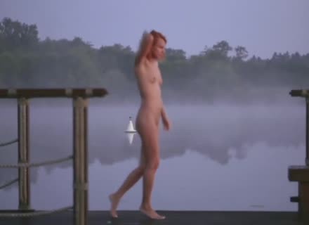 Skinny Ginger Hottie Posing Naked Outdoors