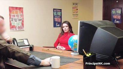 Mom In Lingerie Seducing Head Teacher At His Office