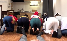 Group Sex Hardcore Double Blowjob Swallowing Cum