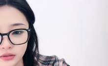 Lewd Amateur Brunette Teen Meg Davis Webcam Masturbation