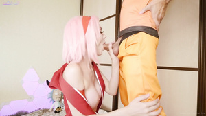Sakura Holes   Kinky Teen With Pink Hair In Cosplay Anal Hardcore With Cumshot