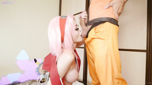 Sakura Holes   Kinky Teen With Pink Hair In Cosplay Anal Hardcore With Cumshot