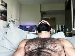 Furry Stud Stroking His Big Cock