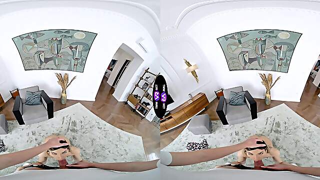 Blonde Babe Riding Cock In A Virtual Reality Experience