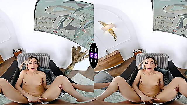 Blonde Babe Riding Cock In A Virtual Reality Experience