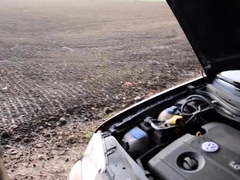 German Amateur Couple Gets Naughty In Public   Car Trunk Blo