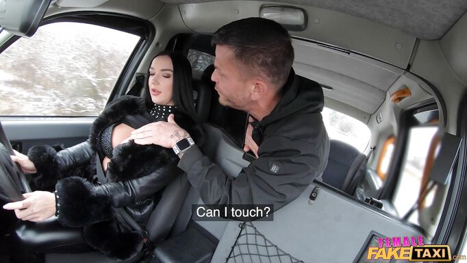 The Lucky Boy Rides In Naughty Lady's Fake Taxi