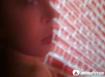 Cutie With Blue Eyes Pleasing Her Man