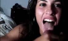 Homemade Facial   Sperm Loving Amateur's Blowjob Delight