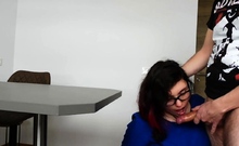 Teen Role Playing As Nerdy Nurse Gets Rough Throat Fuck And
