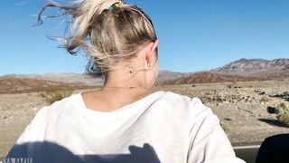 Public Teen Sex In The Convertible Car On A Way To Las Vegas   Eva Elfie
