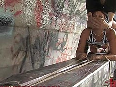 Humillated Housewife Must Be Naked In Public