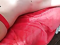 Horny Girl Masturbating Near Public Pool
