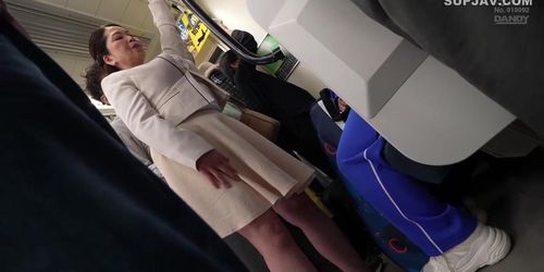 Mature Japanese Lady Having Fun On Train