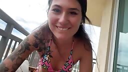 Charlotte Mae   Public Balcony Sex