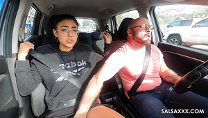 Latin Student Publicly Fucked An Uber Driver For The Sake Of Passionate Sensations.