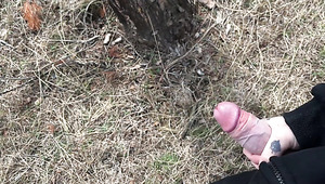 She Caught Him Jerking Off In The Forest But Really Wanted To Fuck Too