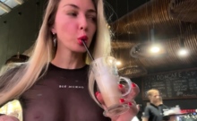 I Try On Transparent Dress In Fitting Room With Open