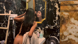 Horny Guy Seduces Asian Skinny Whore During Steamy Bath Romp
