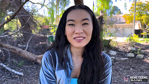Asian Teen Likes Showing Herself Outdoors!
