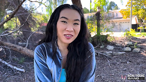 Asian Teen Likes Showing Herself Outdoors!