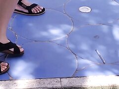 Girl In Flip Flops Step And Candid Crush A Pen Unknown